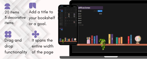 Bookshelf widget preview